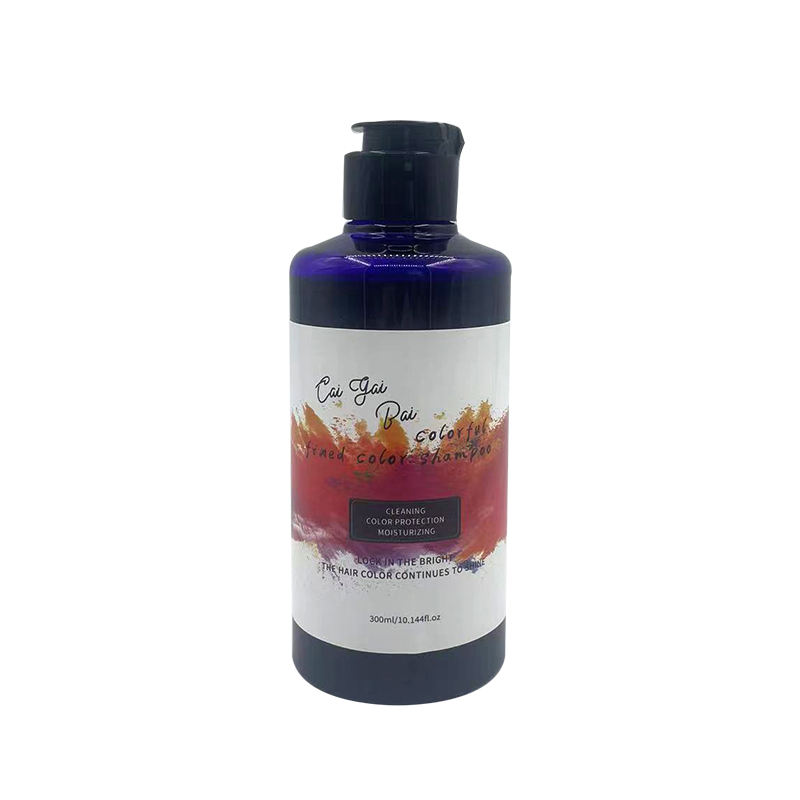 Factory Customized Oem Private Label 300ml Organic Hair Treatment Shampoo Moisturizing Color-Protection Purple Red Smoothing