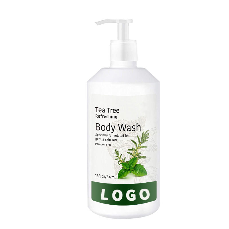 Factory Price Whitening Body Shower Gel Paraben Free and Organic Eucalyptus & Tea Tree Refreshing Body Wash